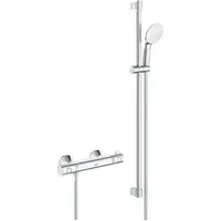 Grohe Grohtherm 800 Thermostat-Brausebatterie mit Brausegarnitur 900mm Chrom 34566002