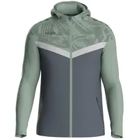 Jako Kapuzenjacke Iconic Anthra light/mintgrün/soft Grey, 4XL
