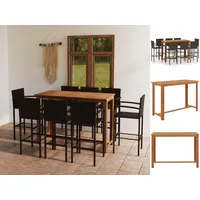 VidaXL 9-tlg. Gartenbar-Set Braun