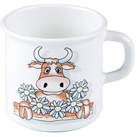 RIESS Topf mit Bördel Emaille 8cm,3/8 Liter
