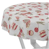 ANRO Wachstuchtischdecke Weihnachts Tischdecke abwaschbar Wachstuch Weihnachten Wachstischdecke Weihnachtsschmuck