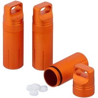 Relaxdays Medikamentenbox, 3x Pillendose