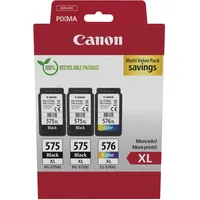 Canon PG-575XL/CL-576XL 3er Pack Schwarz, Cyan, Magenta, Gelb
