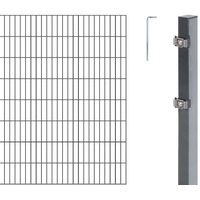 GAH Alberts Alberts 653040 Doppelstabmattenzaun als 24 tlg. Zaun-Komplettset