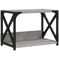 VidaXL Druckerständer 2 Ablagen Grau Sonoma 44x26x31,5cm Holzwerkstoff