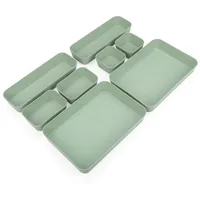 Belle Vous 8-teiliges Grünes Ordnungssystem Schublade Set - Schublade