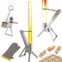 Belavi Feuerrohr Feuersäule Feuer Rohr Fackel Edelstahl Pellet Feuerspiel