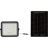 V-Tac VT-40W 7822 LED-Flutlichtstrahler, Solarmodul 16 W Neutralweiß Schwarz