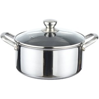 Cheffinger Kochtopf Topf Ø28cm Massiv Edelstahl mit Glasdeckel Induktion