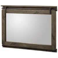 MASSIVMOEBEL24.DE Spiegel Mango 114x6x80 grau lackiert RAILWAY #278 -