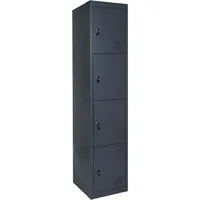 Mendler Schließfach Boston T163, Schließfachschrank Wertfachschrank Spind, Metall 180x38x45cm