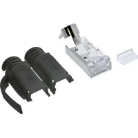 InLine Crimpstecker Cat.6A RJ45 geschirmt, 3-teilig schwarz 100er Pack