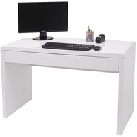 Mendler Schreibtisch HWC-G51, Bürotisch Computertisch Arbeitstisch, Hochglanz Wei√ü 100x60cm