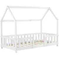 [en.casa] Kinderbett Sisimiut 70 x 140 cm Kiefer weiß