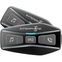 Interphone U-com 4 Bluetooth Kommunikationssystem Doppelpack Schwarz