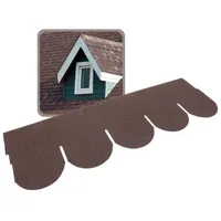 DAPRONA Dachschindeln Rund 1m x 32cm, Bitumen Braun Biberschwanzschindel