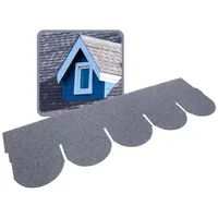 DAPRONA Dachschindeln Rund 1m x 32cm, Bitumen Grau Biberschwanzschindel