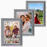 Victor Rubens Vintage schwarz/silber 15x20 cm 3er Set