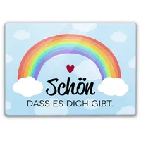 Speecheese Schön dass es dich gibt Schneidebrett mit Regenbogen