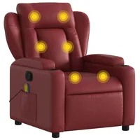VidaXL Massagesessel Weinrot Kunstleder