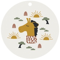 Kikadu Silikon Platzset Giraffe Natur - Kindergeschirr, BPA-frei, mit