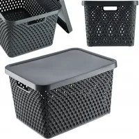 Kadax Korb mit Deckel, Organizer, Aufbewahrungsbox, 18 l -