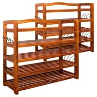 CASARIA Casaria® Schuhregal Schmal 2er Set Holz FSC®-Zertifiziert 5