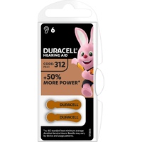 Duracell 312 (PR41) B6 Hörgerätebatterie, Blister