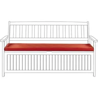 Beliani Sitzbankpolster, Rot Textil, 148x5x45 cm
