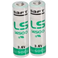 Saft 2x Saft Lithium 3,6V Batterie LS14500 AA -