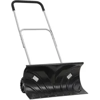 VidaXL Schneeschaufel mit Verlängerbarem Griff Schwarz 66 cm Stahl