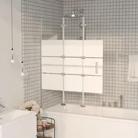 VidaXL Faltbare Duschkabine ESG 100x140 cm Weiß