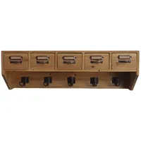Chic Antique Wandregal Regal Holz mit 5 Schubladen und