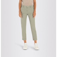 MAC Chino Turn Up aus grünem Stretch Gabardine-D46