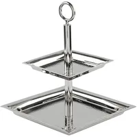 Fink Etagere FINK "NAGANO, mit feiner Hammerschlagstruktur", silber (silberfarben),