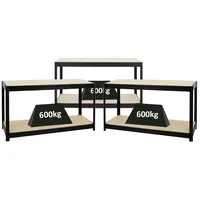 Proregal Mega Deal 3er-Set Höhenverstellbare Werkbank Dino 90x160x60cm Traglast