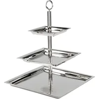 Fink Etagere NAGANO, mit feiner Hammerschlagstruktur, Edelstahl, (1-tlg), mit
