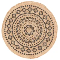 Pergamon Handgefertigt Jute Teppich, Nele Rund in 2 Größen
