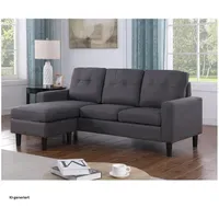 Hti-Living Eckcouch 3-Sitzer Grau