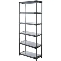 Proregal Kunststoffregal Grey Bear Extra-Tall HxBxT 220x80x46cm, Fachlast 120kg,