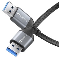 Sonero Sonero® USB Kabel - A/A -Aluminium-space grey/schwarz, 2,00m