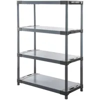 Proregal Kunststoffregal Grey Bear Low HxBxT 138x110x46cm, Fachlast 120kg,