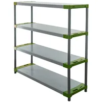 Proregal Kunststoffregal Big Grey Bear Low HxBxT 138x140x46cm, Fachlast