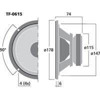 Monacor TF-0615 schwarz