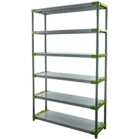 Proregal Kunststoffregal Grey Bear Extra-Tall, HxBxT 220x140x46cm, Fachlast 70kg,