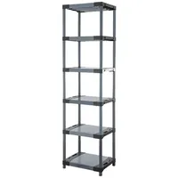 Proregal Kunststoffregal Grey Bear Extra-Tall HxBxT 220x70x46cm, Fachlast 120kg,