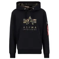 Alpha Industries Camo Tpu Kapuzenpullover Black M