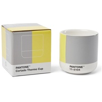 Pantone Cortado Thermobecher 0,19 l Grau-Gelb