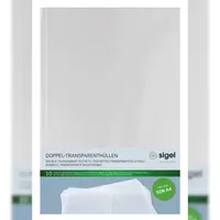Sigel Sichthüllen Speisekarten DIN A4 transparent glänzend 70 μm,