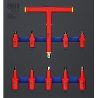 BGS Werkstattwageneinlage 2/3: VDE-Bit-Einsatz-Satz Antrieb Innenvierkant 10 mm (3/8")